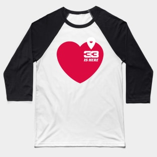 Heart 33 Max Verstappen Formula One Baseball T-Shirt